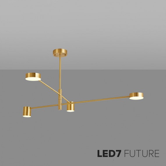 Loft Industry Modern - Brass Button Chandelier